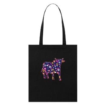 Bovins de buffle Bœufs - Tote bag bio Stanley/Stella - noir - Devant