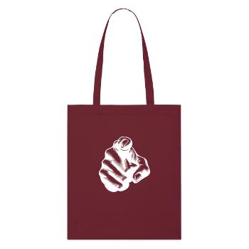 Motivationsdesign Zeigefinger Handgeste - Stanley/Stella Bio-Stoffbeutel - Burgunderrot - Vorne