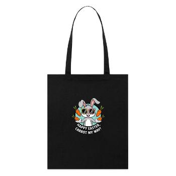 Joyeuses Pâques, Carrot My Way ! - Tote bag bio Stanley/Stella - noir - Devant