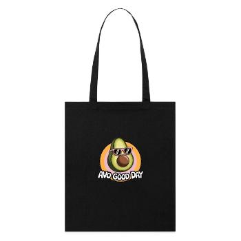 Avo Good Day – Funny Avocado Cartoon - Stanley/Stella Organic Tote Bag - black - Front