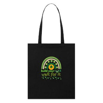 Construisez votre chance, n’attendez pas - Tote bag bio Stanley/Stella - noir - Devant