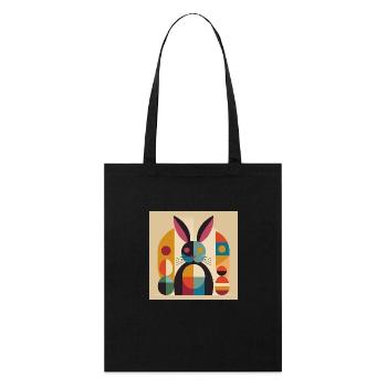 Lapin de Pâques n° 11 - Tote bag bio Stanley/Stella - noir - Devant