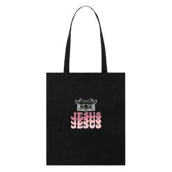 Jésus - Tote bag bio Stanley/Stella - noir - Devant