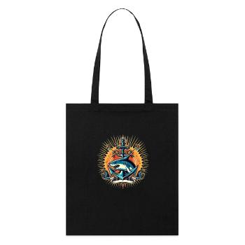 Logo de requin - Tote bag bio Stanley/Stella - noir - Devant