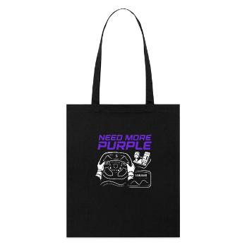 Besoin de plus de violet - Chemise Sim Racing Best Time - Tote bag bio Stanley/Stella - noir - Devant