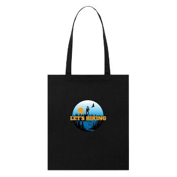 Lets hiking - Stanley/Stella Organic Tote Bag - black - Front