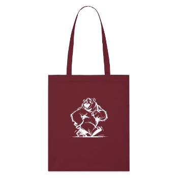 Cuddly bear a star in the children's room - Stanley/Stella Organic Tote Bag - burgundy - Front