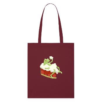 Kitchen Frog (new) - Stanley/Stella Organic Tote Bag - burgundy - Front