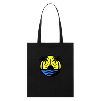 Palm Trees Beach Sunset - Stanley/Stella Organic Tote Bag - black - Front