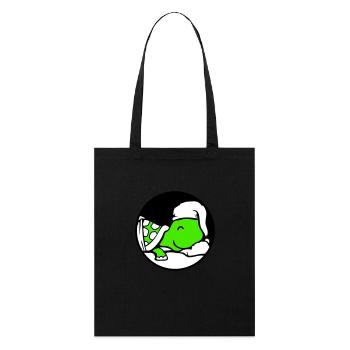 tortue dort lit fatigué somnolence tête rêvant - Tote bag bio Stanley/Stella - noir - Devant