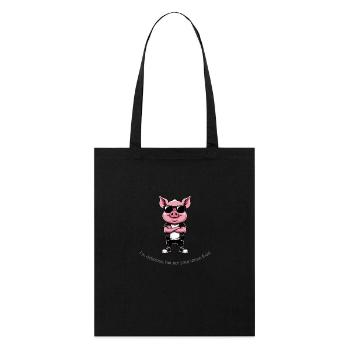 Grunge Pig – Je suis délicieux, mais pas ta foutue nourriture - Tote bag bio Stanley/Stella - noir - Devant