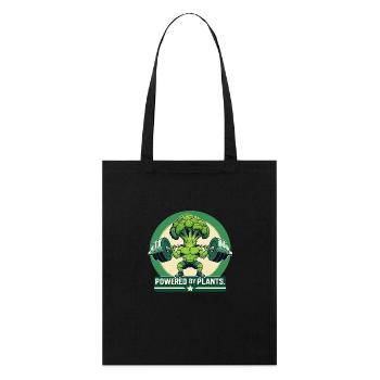 Alimenté par des protéines – Fun Fitness Brocoli - Tote bag bio Stanley/Stella - noir - Devant