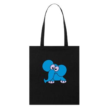elefant - Stanley/Stella Bio-Stoffbeutel - Schwarz - Vorne