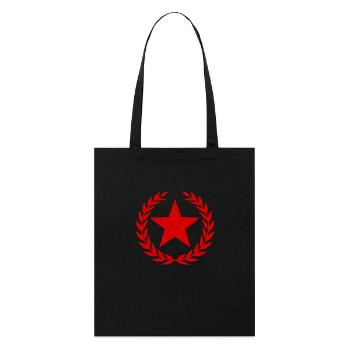 Etoile rouge - Tote bag bio Stanley/Stella - noir - Devant