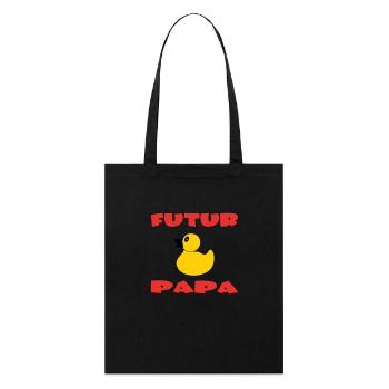 FUTUR PAPA - Tote bag bio Stanley/Stella - noir - Devant