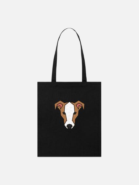 Jack Russell Faces 1a - Stanley/Stella Organic Tote Bag - black