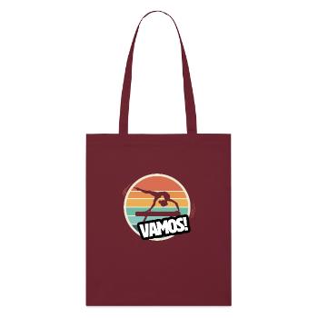Vamos Retro Artistic Gymnastics - Stanley/Stella Organic Tote Bag - burgundy - Front