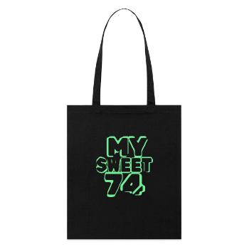 Age 74 - Stanley/Stella Organic Tote Bag - black - Front