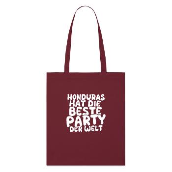 Honduras as a holiday destination - Stanley/Stella Organic Tote Bag - burgundy - Front