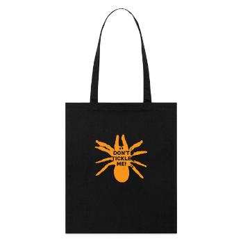 Don't tickle me ! Spider Halloween Orange Funny - Stanley/Stella Organic Tote Bag - black - Front