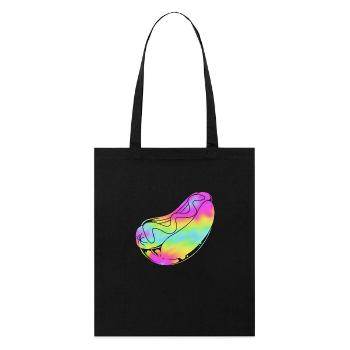 Collation hot-dog - Tote bag bio Stanley/Stella - noir - Devant