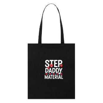 Step Daddy Material 15 - Stanley/Stella Bio-Stoffbeutel - Schwarz - Vorne