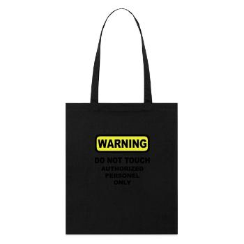 warning humor - Tote bag bio Stanley/Stella - noir - Devant