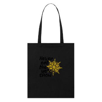Never eat the yellow snow - Stanley/Stella Bio-Stoffbeutel - Schwarz - Vorne