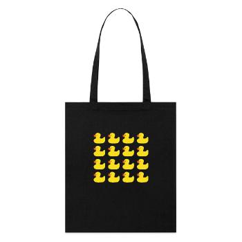 Canard en plastique - Tote bag bio Stanley/Stella - noir - Devant