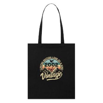 Original Vintage 2002 Birthday Gift 2002 - Stanley/Stella Organic Tote Bag - black - Front
