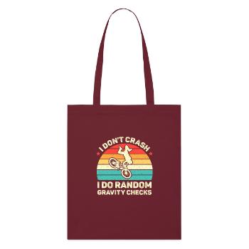 Mountain Biking I Dont Crash - Stanley/Stella Organic Tote Bag - burgundy - Front