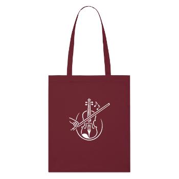 Violon avec archet - Tote bag bio Stanley/Stella - bordeaux - Devant