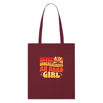 Jamais Sous-estimer Fille Arabe - Tote bag bio Stanley/Stella - bordeaux - Devant