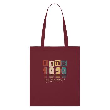 1929 Vintage 1929 born in 1929 Birthday. Year 2 - Stanley/Stella Organic Tote Bag - burgundy - Front