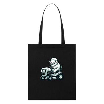Mouton, agneau, tondeuse, entretien de la pelouse - Tote bag bio Stanley/Stella - noir - Devant