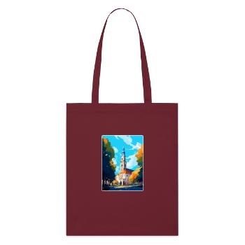 Bialystok Pologne Vintage Voyage Poster Art Mural - Tote bag bio Stanley/Stella - bordeaux - Devant