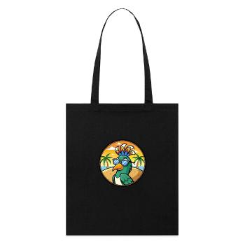 Pfau Lustige Cartoon Sommer Strand Sonnenbrille Cool - Stanley/Stella Bio-Stoffbeutel - Schwarz - Vorne