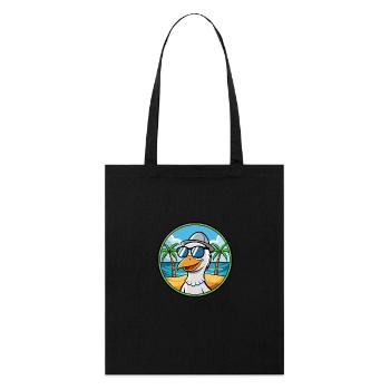 Lunettes de soleil de plage d’été de dessin animé drôle d’oie cool - Tote bag bio Stanley/Stella - noir - Devant