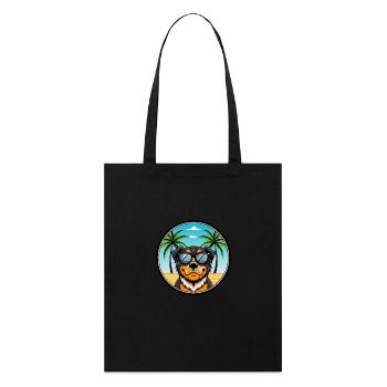 Lunettes de soleil Rottweiler Dog Cartoon Summer Beach - Tote bag bio Stanley/Stella - noir - Devant