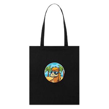 Pony Lustige Cartoon Sommer Strand Sonnenbrille Aufkleber - Stanley/Stella Bio-Stoffbeutel - Schwarz - Vorne