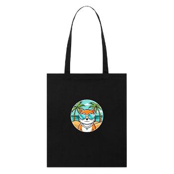 Hantilly Tiffany Race Chat Dessin Animé Lunettes de Soleil Plage - Tote bag bio Stanley/Stella - noir - Devant