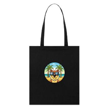Berger De Beauce Dog Breed Cartoon Sunglass Beach - Stanley/Stella Organic Tote Bag - black - Front