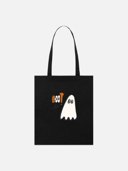 Halloween Geist - Ach du Schreck - Stanley/Stella Bio-Stoffbeutel - Schwarz