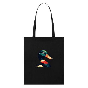 Personnage de dessin animé de canard Animal de compagnie coloré - Tote bag bio Stanley/Stella - noir - Devant