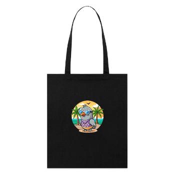 Taube Lustige Cartoon Sommer Strand Sonnenbrille - Stanley/Stella Bio-Stoffbeutel - Schwarz - Vorne