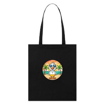 Lunettes de soleil de plage d’été de dessin animé drôle d’oie - Tote bag bio Stanley/Stella - noir - Devant