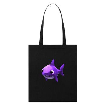 Bébé requin rose - Mignon et élégant - Tote bag bio Stanley/Stella - noir - Devant