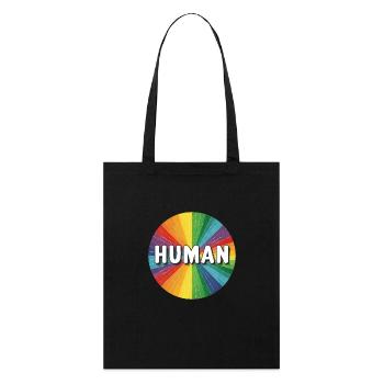 Humain LGBTQ - Tote bag bio Stanley/Stella - noir - Devant