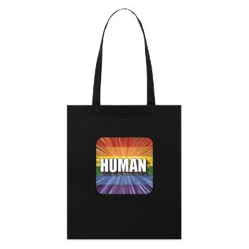Humain LGBTQ - Tote bag bio Stanley/Stella - noir - Devant