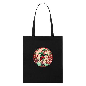 Patins à roues alignées des elfes de Noël - Tote bag bio Stanley/Stella - noir - Devant